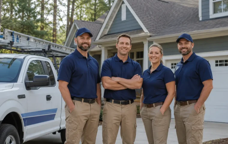 Local home service team outside a North Carolina home representing contractor estimate comparison