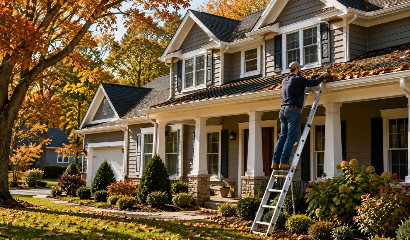 Fall home maintenance checklist for a North Carolina house with seasonal gutter and roof maintenance