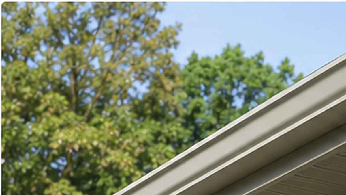 K-Style seamless aluminum gutter on a Cary NC roofline for a gutter installation cost guide