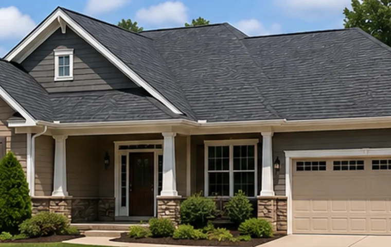 Roof replacement cost in Charlotte NC shown on a home with new architectural asphalt shingles