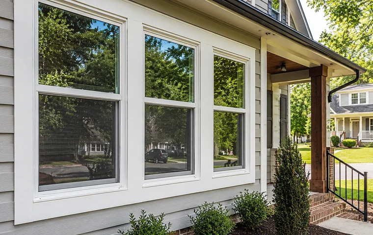 Window replacement cost in Durham NC illustrated by newly installed residential replacement windows